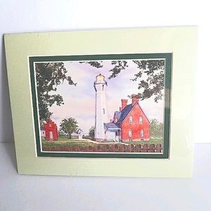 Harbour Lights Mark Sherman Lighthouse Print Port Sanilac MI